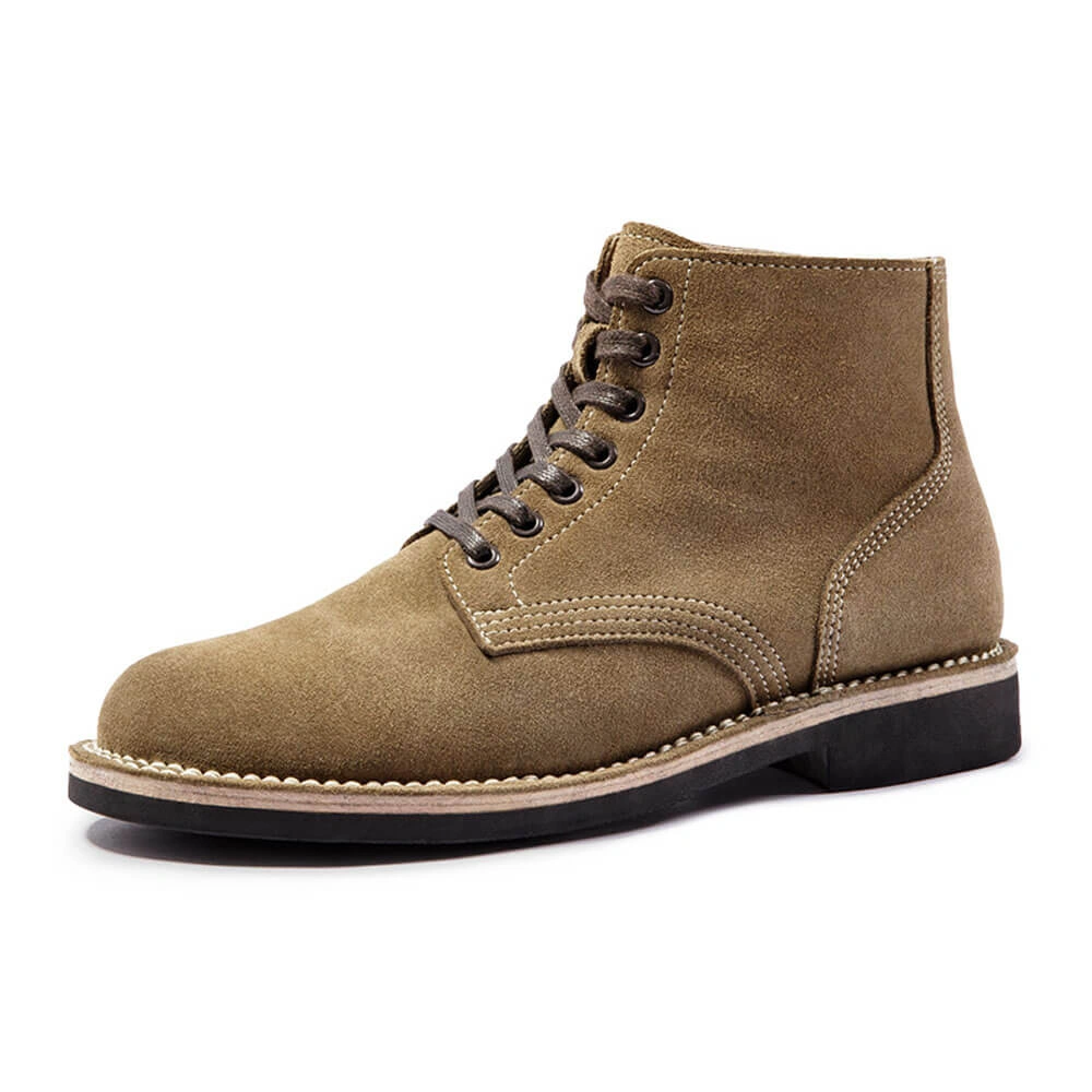 Bijna nieuwe bruine suède Boondocker boots voor heren - Alleen UK - Stijlvol en comfortabel.